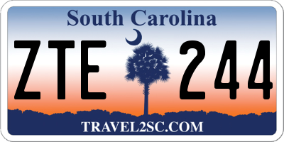 SC license plate ZTE244