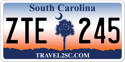 SC license plate ZTE245