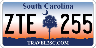 SC license plate ZTE255