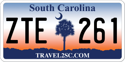 SC license plate ZTE261
