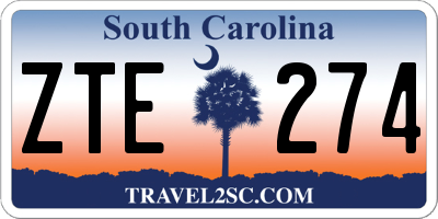 SC license plate ZTE274