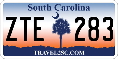SC license plate ZTE283