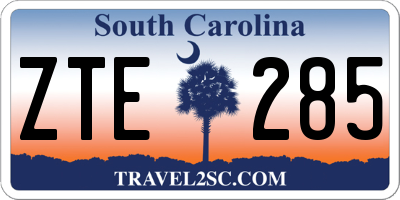 SC license plate ZTE285