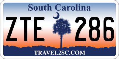 SC license plate ZTE286