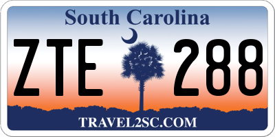 SC license plate ZTE288
