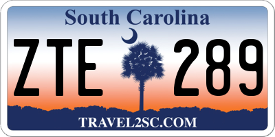 SC license plate ZTE289