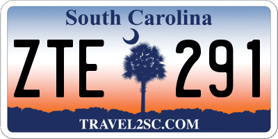 SC license plate ZTE291