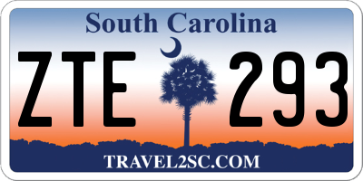 SC license plate ZTE293