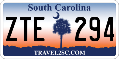 SC license plate ZTE294