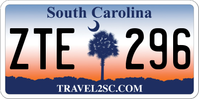 SC license plate ZTE296