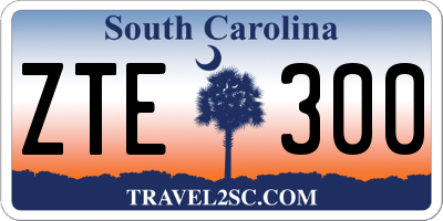 SC license plate ZTE300