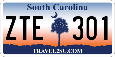 SC license plate ZTE301