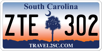 SC license plate ZTE302