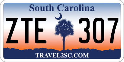 SC license plate ZTE307