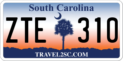 SC license plate ZTE310