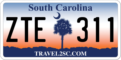 SC license plate ZTE311