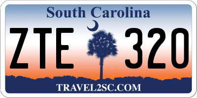SC license plate ZTE320