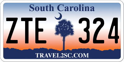 SC license plate ZTE324
