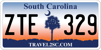 SC license plate ZTE329