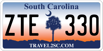 SC license plate ZTE330