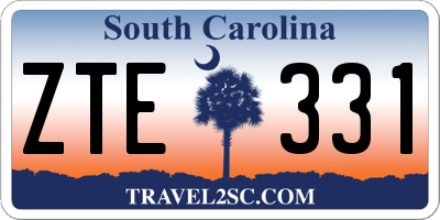SC license plate ZTE331