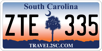 SC license plate ZTE335