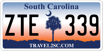 SC license plate ZTE339
