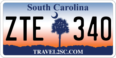 SC license plate ZTE340
