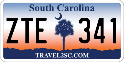 SC license plate ZTE341