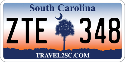 SC license plate ZTE348