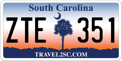 SC license plate ZTE351