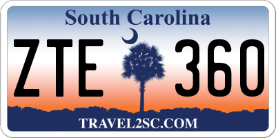 SC license plate ZTE360