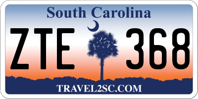 SC license plate ZTE368