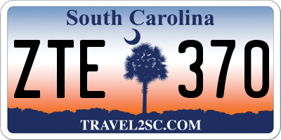 SC license plate ZTE370