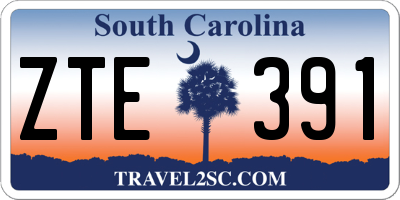SC license plate ZTE391