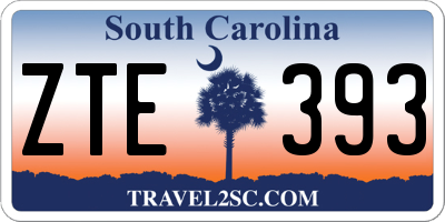 SC license plate ZTE393