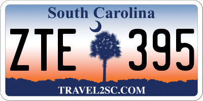SC license plate ZTE395
