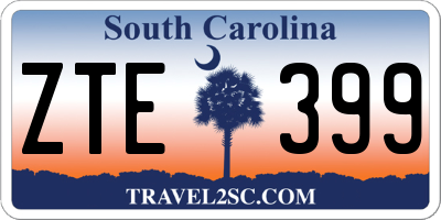 SC license plate ZTE399