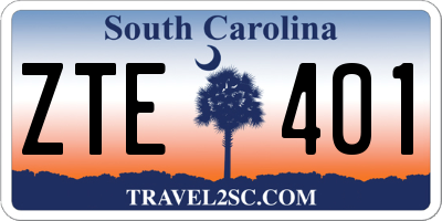SC license plate ZTE401