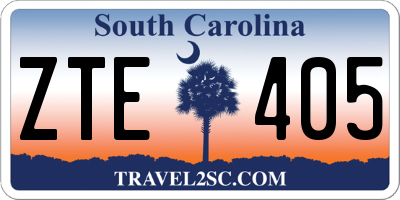 SC license plate ZTE405