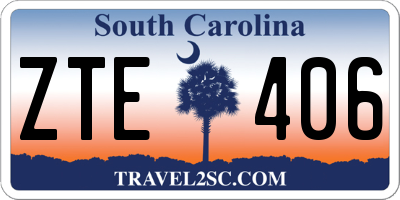 SC license plate ZTE406