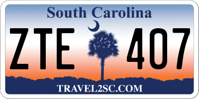 SC license plate ZTE407