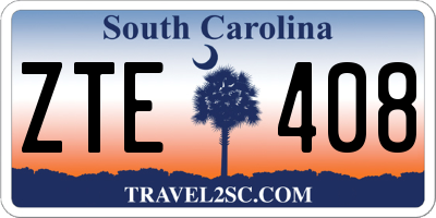 SC license plate ZTE408