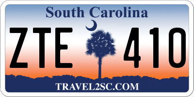 SC license plate ZTE410
