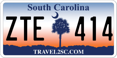 SC license plate ZTE414