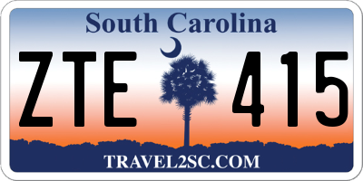 SC license plate ZTE415