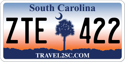 SC license plate ZTE422