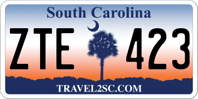 SC license plate ZTE423