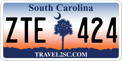 SC license plate ZTE424