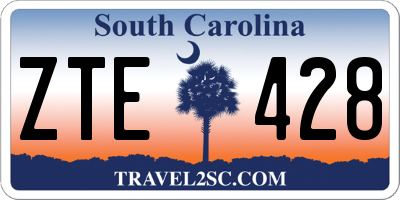 SC license plate ZTE428